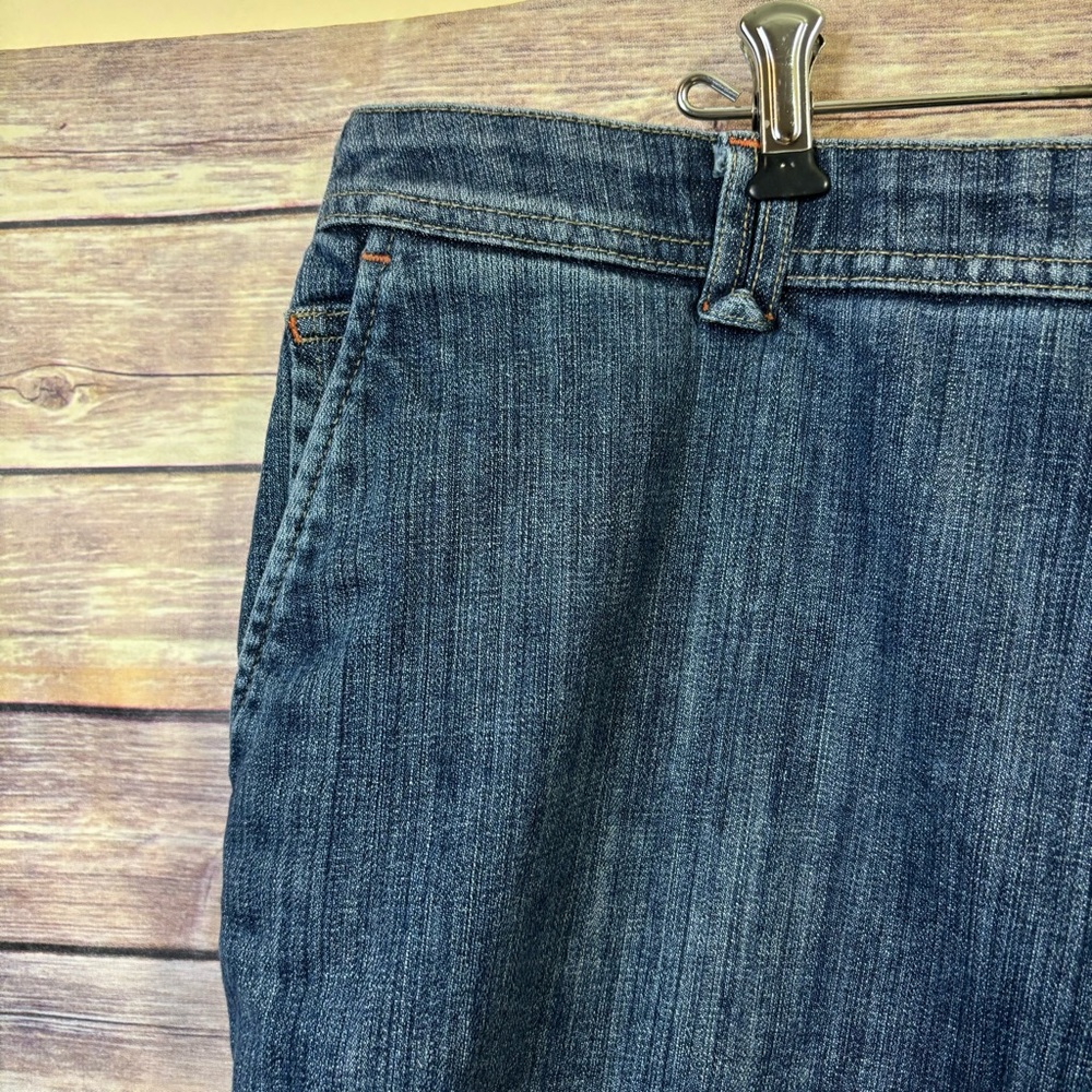 LANDS END DENIM CROPPED WIDE LEG MEDIUM WASH SIZE 20W JEANS - Picture 3 of 8